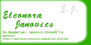 eleonora janovics business card